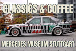 Mercedes Museum Stuttgart: Klassischer getunter Mercedes beim Classics & Coffee Event.