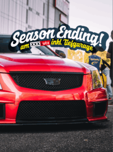 Roter Cadillac beim Season Ending XXXLutz Heilbronn DS.AUTOMOTIVE Event.